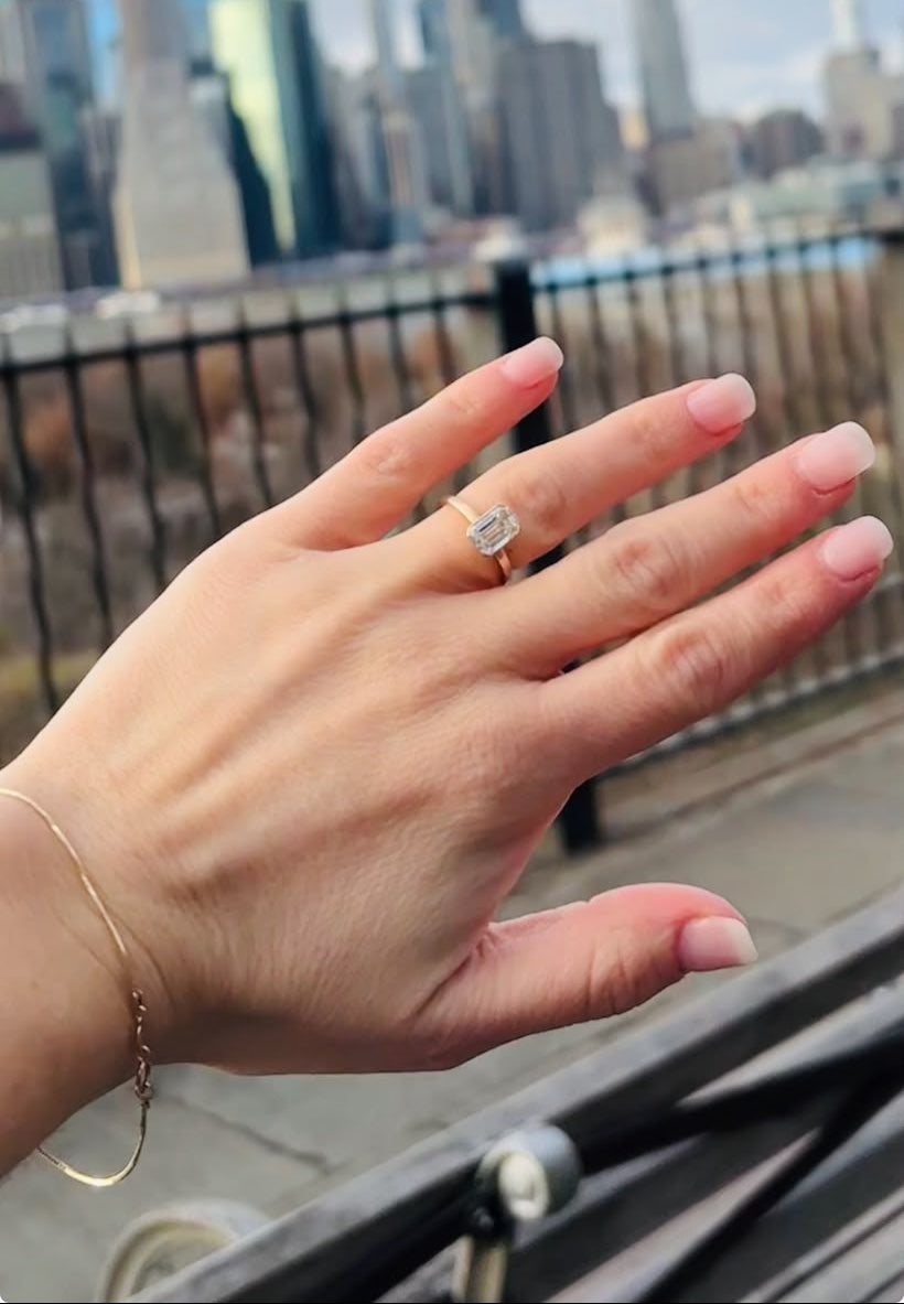 Engagement ring made by Brooklyn Jewelers