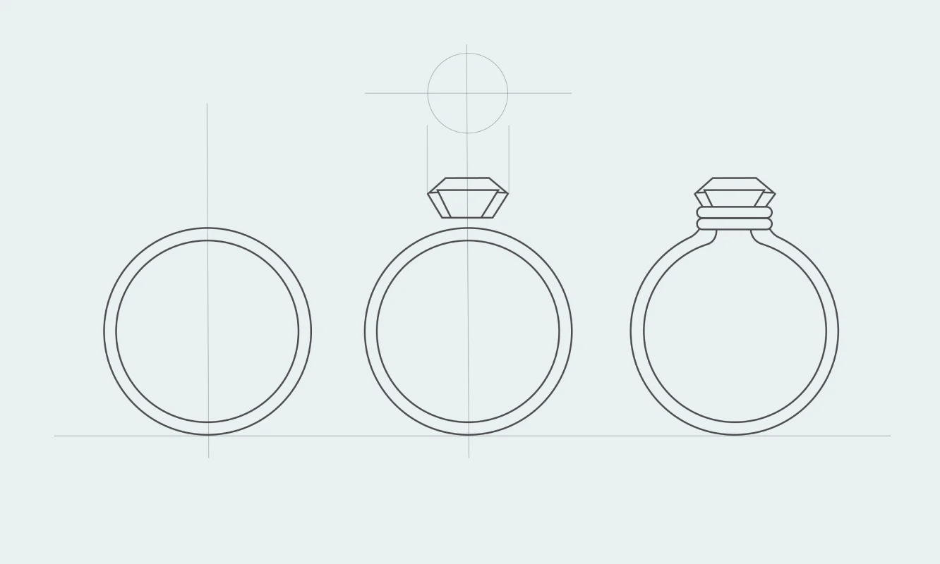 2D representation of how a ring is being formed