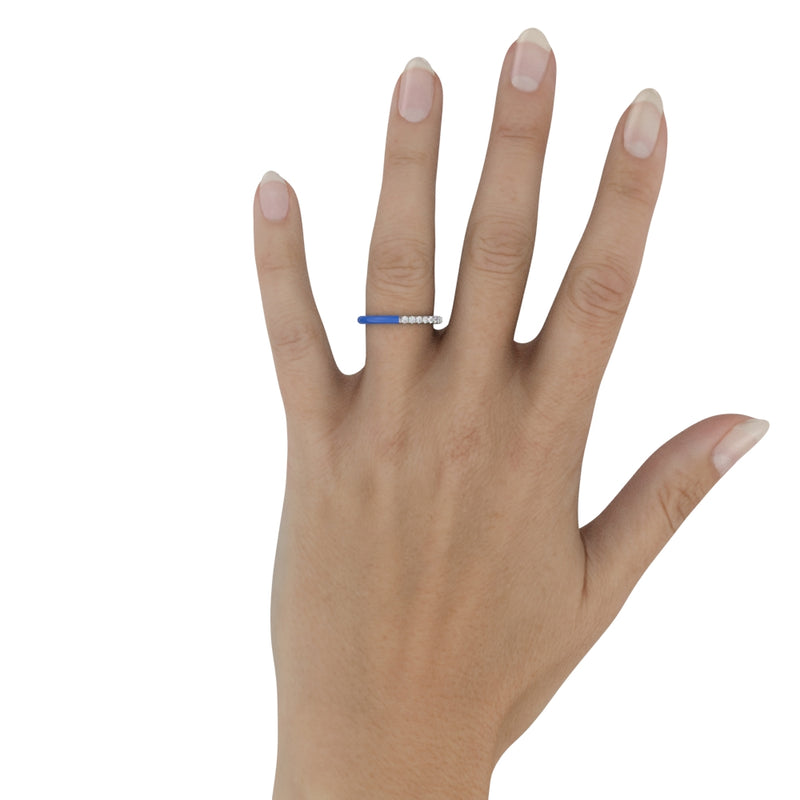 14k White / Neon Blu