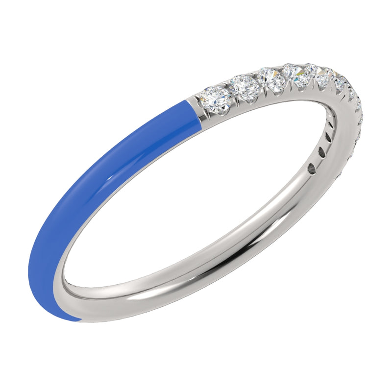 14k White / Neon Blu
