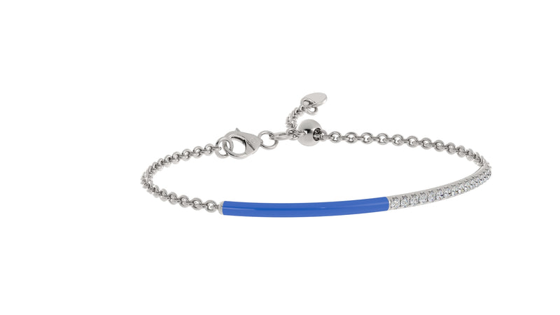 14k White / Neon Blu