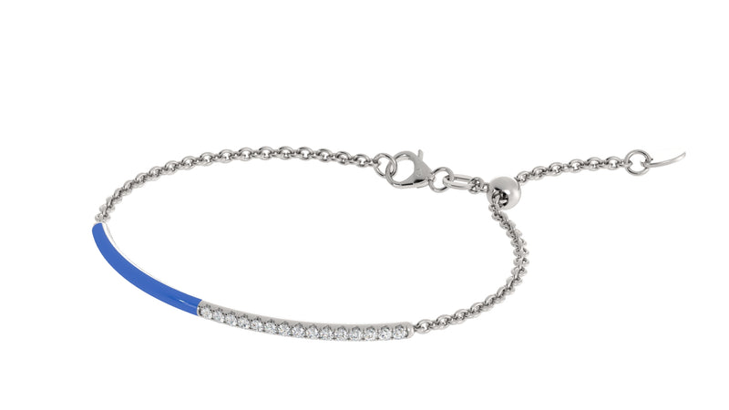 14k White / Neon Blu