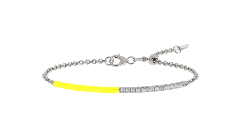 14k White / Neon Giallo