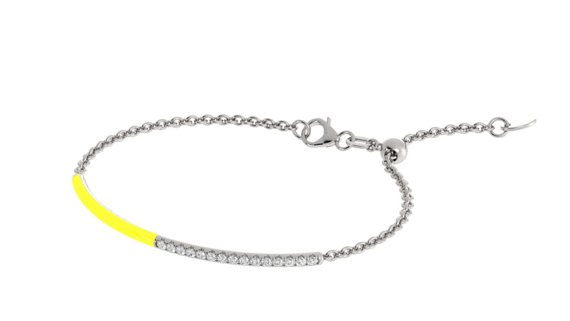 14k White / Neon Giallo