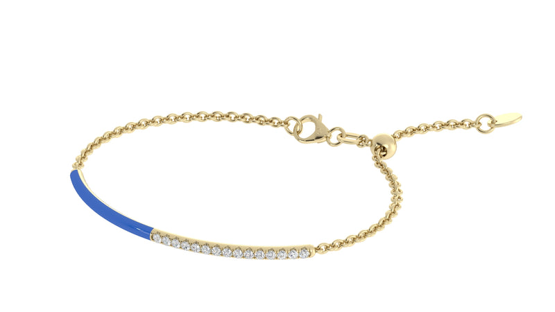  14k Yellow / Neon Blu