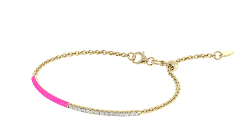  14k Yellow / Neon Rosa
