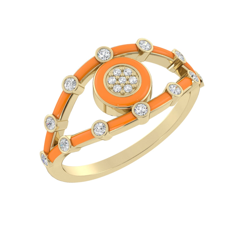14k Yellow / Neon Arancione