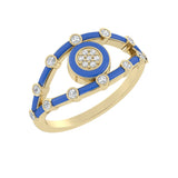 14k Yellow / Neon Blu