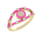 14k Yellow / Neon Rosa