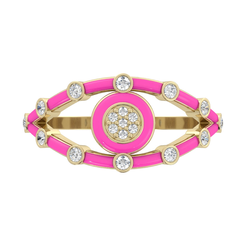14k Yellow / Neon Rosa