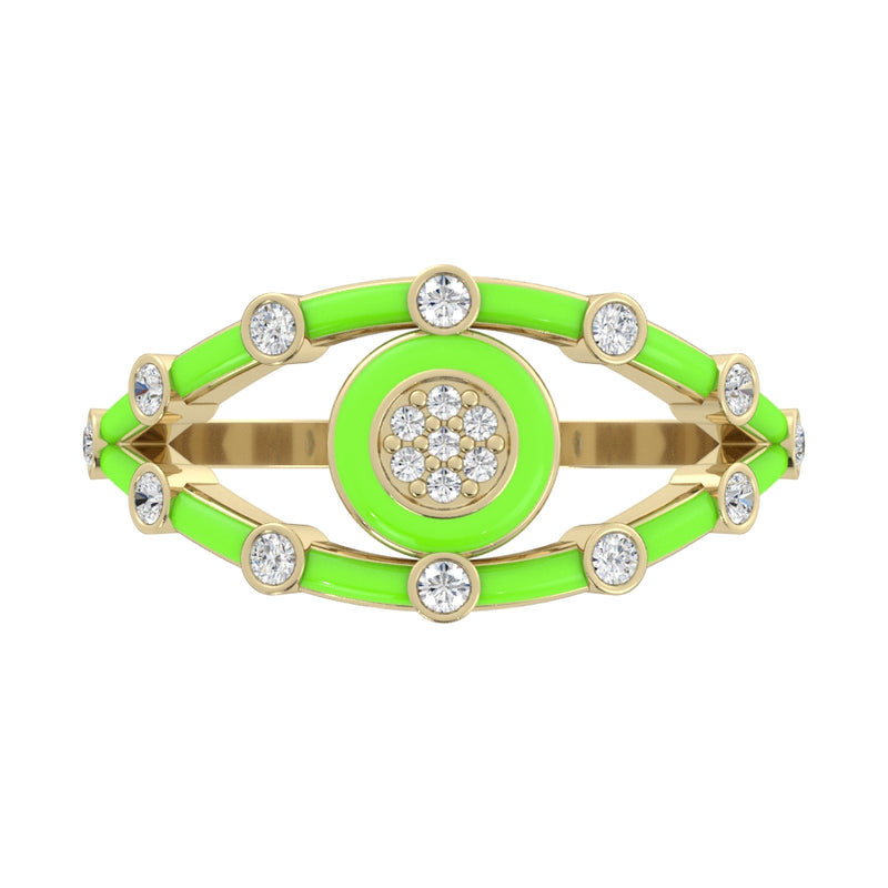 14k Yellow / Neon Verde