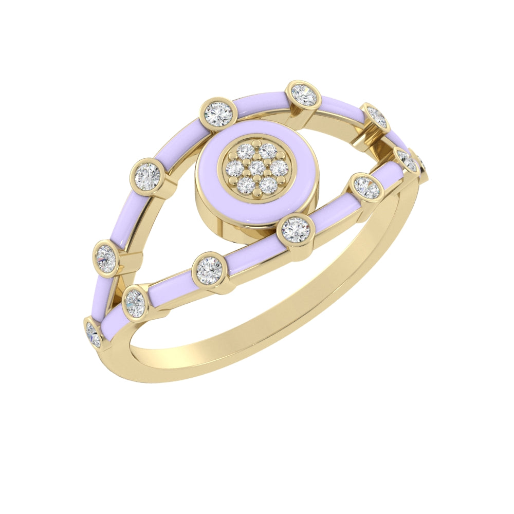 14k Yellow / Viola