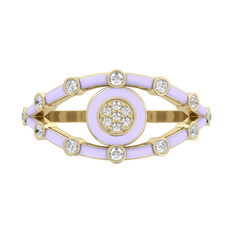 14k Yellow / Viola