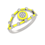 14k White / Neon Giallo