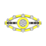  14k White / Neon Giallo