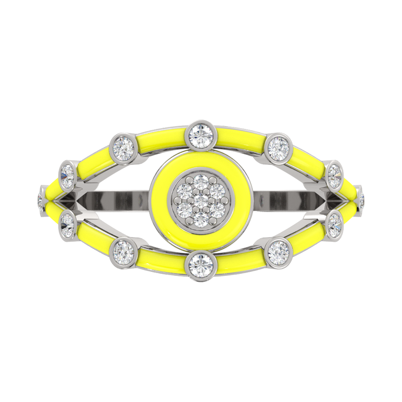  14k White / Neon Giallo