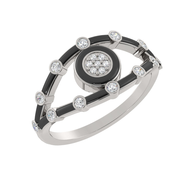  14k White / Nero