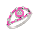 14k White / Neon Rosa