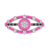 14k White / Neon Rosa