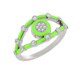 14k White / Neon Verde