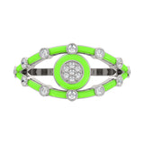 14k White / Neon Verde