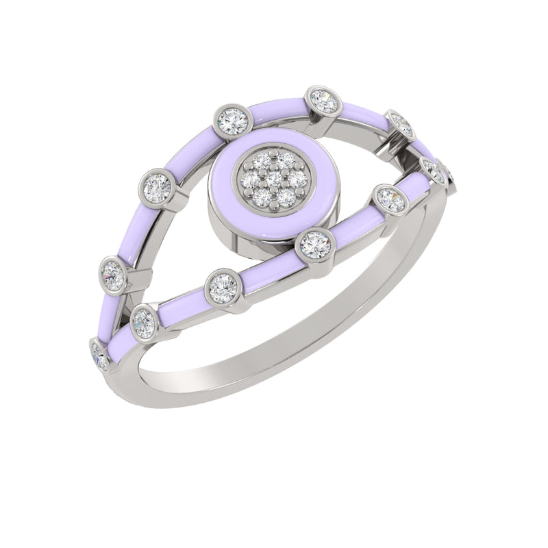 14k White / Viola