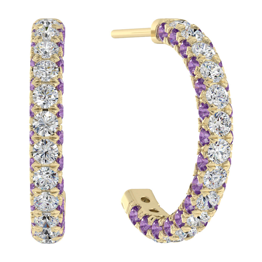 14k Yellow / Amethyst