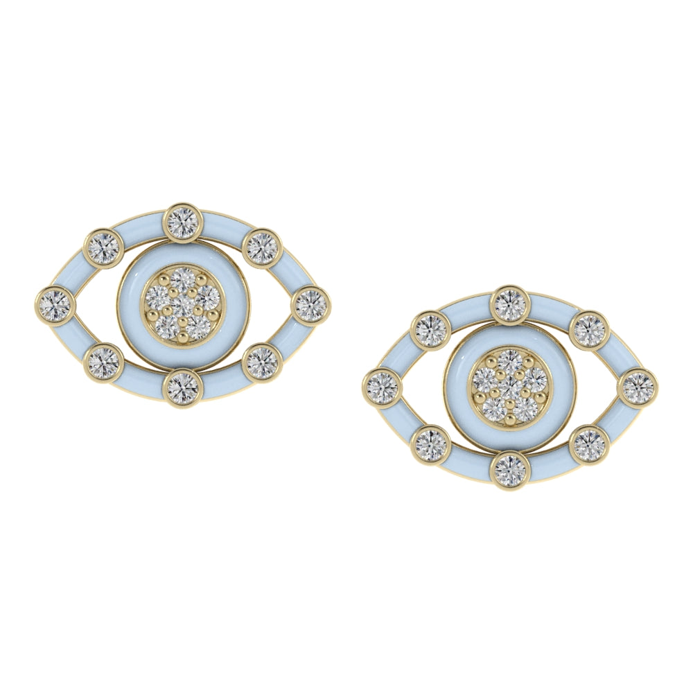 14k Yellow / Azzurro