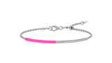 14k White / Neon Rosa